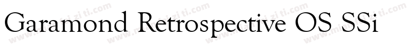 Garamond Retrospective OS SSi Normal字体转换